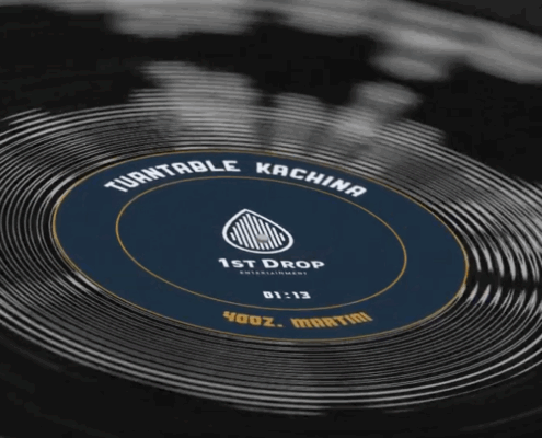 40 oz. Martini Music Visualizer Cover - Turntable Kachina